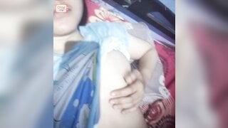 Virgin girl showing her boobs and pussy