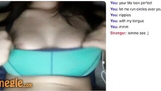 Girl shows her beautiful pussy and boobs on Omegle