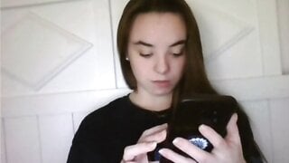 Omegle teen showing off her nudes