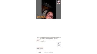 Omegle girl shows her boobs and rubs her pussy