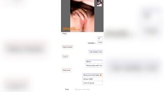 Omegle girl shows her boobs and rubs her pussy