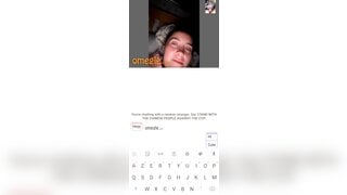 Omegle girl shows her boobs and rubs her pussy