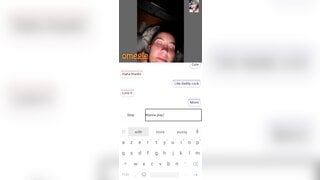 Omegle girl shows her boobs and rubs her pussy