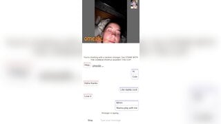 Omegle girl shows her boobs and rubs her pussy