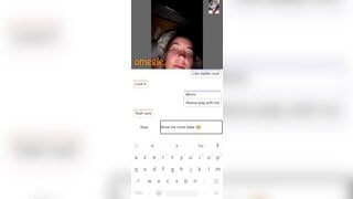 Omegle girl shows her boobs and rubs her pussy