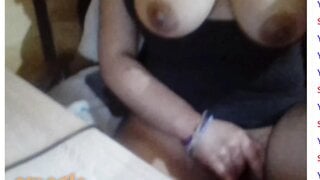 Beautiful woman touching herself