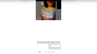 Hot girl showing tits