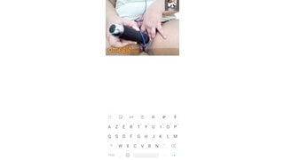 Omegle chubby girl plays with her toy and strokes her pussy