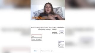 Hot milf plays with her tits while watching my teen cock