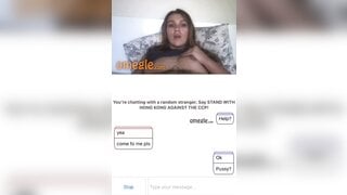 Hot milf plays with her tits while watching my teen cock