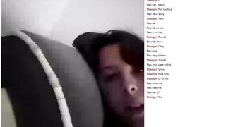 Omchater omegle sexy lesbian masturbates