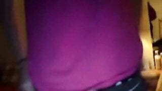 girl with pink shirt masturbates