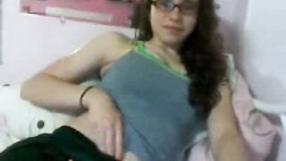 Nerd girl with big bust