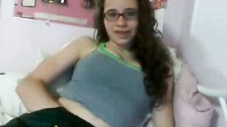 Nerd girl with big bust