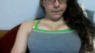 Nerd girl with big bust