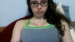 Nerd girl with big bust