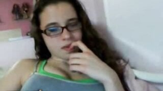 Nerd girl with big bust