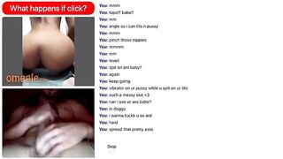 Omegle Petite Slut Spit on Tits and Cumshot