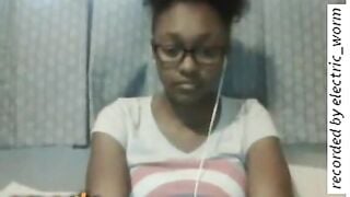 Omegle Ebony Playing On Cam