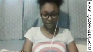 Omegle Ebony Playing On Cam