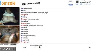 Omegle Girl Shows Wetness