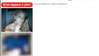 Omegle Blonde Shakes Her Tits And Spreads Cheeks
