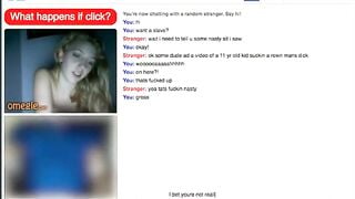 Omegle Blonde Shakes Her Tits And Spreads Cheeks