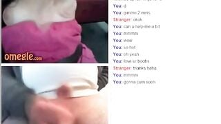 Omegle Girl Gets Guy Off Cum