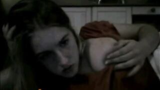 Red Shirted Omegle Girl Teases