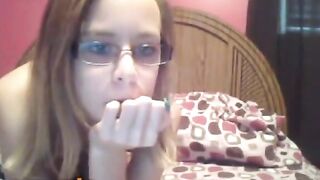 Sweet Teen Shows Off And Plays For Camera