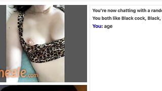 Omegle Teen Likes Big Cock