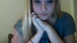 Sexy Blonde GF Plays With Herself