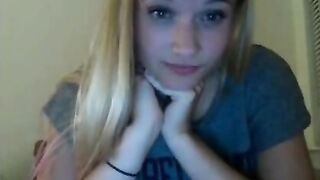 Sexy Blonde GF Plays With Herself
