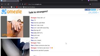 bf handcuffed , girl plays on omegle.