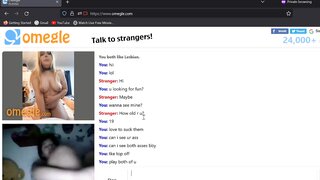 bf handcuffed , girl plays on omegle.