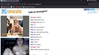 bf handcuffed , girl plays on omegle.
