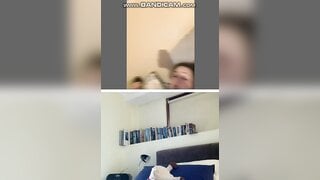Couple watch webcam girl
