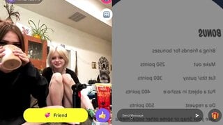 Girls kiss in monkey