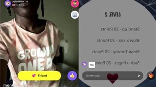 Ebony girl show off