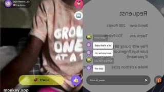 Ebony girl show off