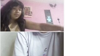 Omchater omegle horny bunny masturbates