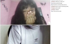 Omchater omegle horny bunny masturbates