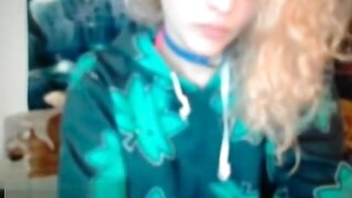 Blonde alt teen