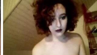 alt redhead with big boobs masturbates