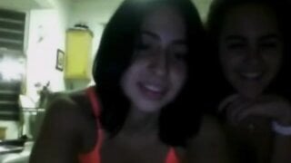 two teen girls fingering and fondling each other