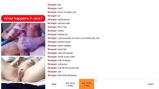 Omegle Slut Uses Dildo to Make Random Cum