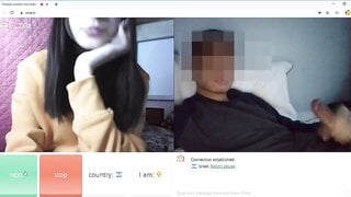 shy but opens mouth for cum