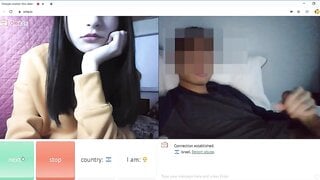 shy but opens mouth for cum