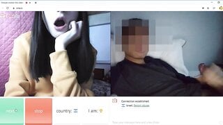 shy but opens mouth for cum