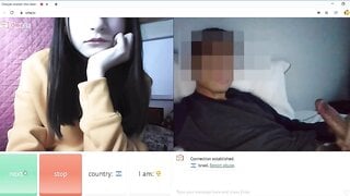shy but opens mouth for cum